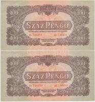 1944. 100P "A Vörös Hadsereg Parancsnoksága" (2x) sorszámkövetők T:I-