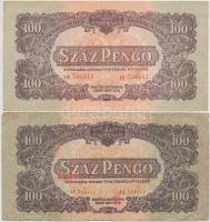 1944. 100P "A Vörös Hadsereg Parancsnoksága" (2x) színváltozat T:II,III