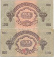 1944. 100P "A Vörös Hadsereg Parancsnoksága" (2x) színváltozat T:II,III