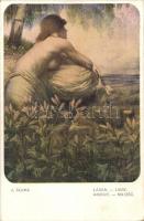 Amour / Erotic art postcard s: J. Sojka