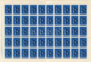 1965 Árvíz segélybélyeg 5Ft 50-es teljes ív+10Ft fél ív (25db)