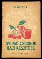 Szabó Béla: Gyümölcsborok házi készítése. Bp., 1956. Mezőgazdasági. 67 p. Fűzve, kiadói borítékban. A hátsó papírborító alsó sarka hiányzik.