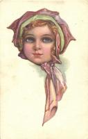 Italian art postcard, child, Anna & Gasparini 542-4. (EB)