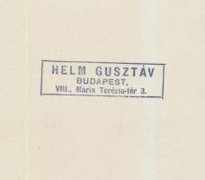 cca 1930 Helm Gusztáv: Reggeli, pecséttel jelzett vintage fotó, 12x18 cm