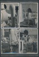 cca 1933 Dr. Csörgeő Tibor (1896-1968): Tengerjáró hajón, 4 db jelzés nélküli vintage fotó a szerző hagyatékából, közös albumlapra felragasztva, 12x9 cm, karton 25x17 cm