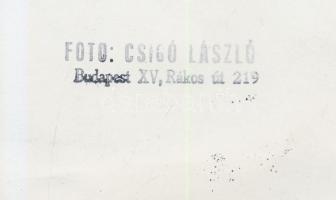 cca 1970 Lakodalom lesz a mi utcánkban, Csigó László pecséttel jelzett vintage fotója, 22x17 cm