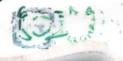 Hollóházi halacska, Drasche madárka, kézzel festett, jelzett, hibátlan, m:14 cm