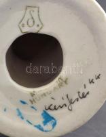 Hollóházi halacska, Drasche madárka, kézzel festett, jelzett, hibátlan, m:14 cm