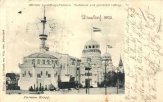 1902 Düsseldorf, Pavillon Krupp / pavilion, Officielle Ausstellungs-Postkarte  (EK)