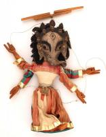 XX. sz. közepe: Nepál(?), Ganésa istent és Mahakala istent ábrázoló nagyméretű marionett bábu, m: 45...