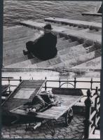 cca 1935 Budapest, Duna parti életképek, Danassy Károly (1892-1983) hagyatékában őrzött 5 db negatív...