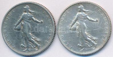 Franciaország 1916-1917. 1Fr Ag (2x) T:2,2-
France 1916-1917. 1 Franc Ag (2x) C:XF,VF