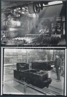 cca 1929 Budapest, Ganz Művek, gépek, üzemcsarnokok, termékek, 8db korabeli üveglemez negatívról kés...