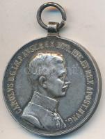 1917. Károly Ezüst Vitézségi Érem II. osztály Ag kitüntetés peremen A jelzéssel, mellszalag nélkül. Szign.: Kautsch T:2  Hungary 1917. Silver Medal for Bravery IInd class with A hallmark on edge, without ribbon Sign.: Kautsch C:XF