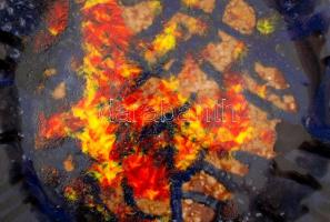 Azonosítatlan jelzéssel: Iparművész mázas kerámia kerámia fali dísztál. Nagyméretű, hibátlan. d:36 c...