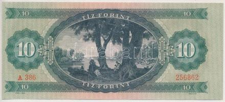 1962. 10Ft vágáshibás, nyomdai papírránccal T:I
