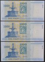 2015. 1000Ft "DB" (3x) sorszámkövetők T:I