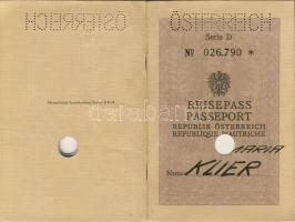 1967 Osztrák útlevél