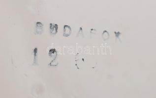 XX. sz eleje: Budafoki Zománcgyár virágos zománc hamutartó szép állapotban / Enameled ashtray 14x13 ...