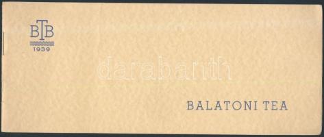 1939 Balatoni Tea, vitéz dr. József Ferenc királyi herceg és Anna királyi hercegnő meghívója, pp.:6, 10x24cm