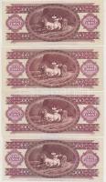 1989-1995. 100Ft (4x) nyomdai festékfoltokkal T:I-,II