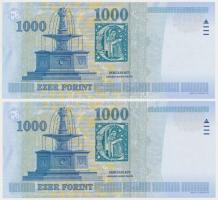 2003. 1000Ft "DA" (2x) sorszámkövetők T:I