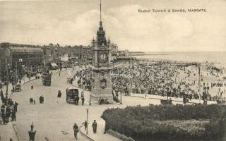 Margate, clock tower and sands