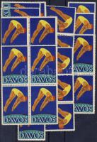 Svájc, kb. 1930, "Strandbad Davos", 28db ritka levélzáróbélyeg