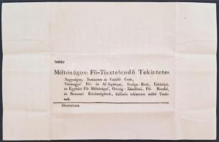 1846 A Helytartótanács "közbeszerzési" felhívása a katonaság részére szállítandó ruha és e...