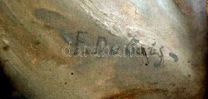 Duboy jelzéssel: Nő virágcsokorral. Olaj, karton, üvegezett keretben, 27×20 cm