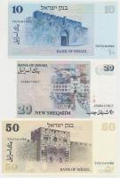 Izrael 1968-1988. 10db vegyes bankjegy T:I-III
Israel 1968-1988. 10pcs of mixed banknotes C:UNC-F