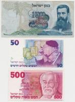 Izrael 1968-1988. 10db vegyes bankjegy T:I-III
Israel 1968-1988. 10pcs of mixed banknotes C:UNC-F