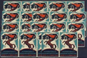 Svájc 1925, "Internationale Automobilausstellung Genf", 23db ritka levélzáróbélyeg