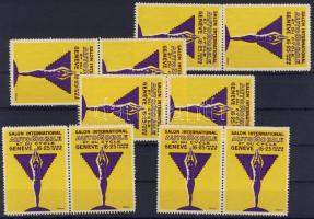 Svájc 1928, "Salon international Automobile" Genéve, 10db ritka levélzárobélyeg