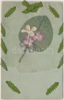 Textile flower postcard (EK)