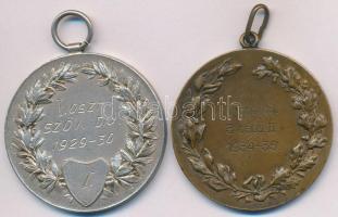 1930. "Budapesti Labdarúgók Alszövetsége 1926 / I. Oszt. Szöv. Díj. 1929-30" ezüstözött fé...