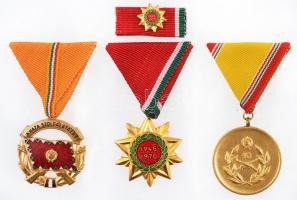 1968. "Honvédelmi Érdemérem" 10 év után, aranyozott fém kitüntetés mellszalaggal tokban, i...