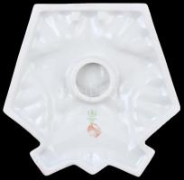~1970. "BM Határőrség" jelzett hollóházi porcelán plakett adományozói dísztokban (155-159m...