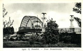 Győr, Új Duna híd 1938 A Szent Jobb országjárása So. Stpl (EK)