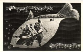 Átol mennék én a Tiszán, magyar népdal, hal / Hungarian folklore, fish, boat