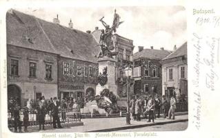 Budapest I. Dísz tér, Honvéd szobor, Glogowátz K. aranyozó üzlete (EK)