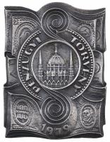 1979. "Pénzügyi Törvény" fém plakett eredeti tokban (117x88mm) T:1