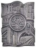 1979. "Pénzügyi Törvény" fém plakett eredeti tokban (117x88mm) T:1