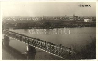 Újvidék, Novi Sad; vasúti híd / railway bridge, '1941 Újvidék visszatért' So. Stpl, photo