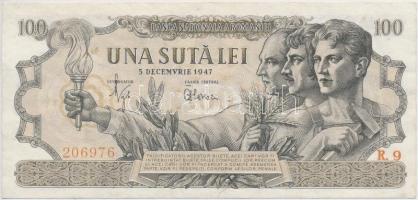 Románia 1947. 100L T:III Romania 1947. 100 Lei C:F