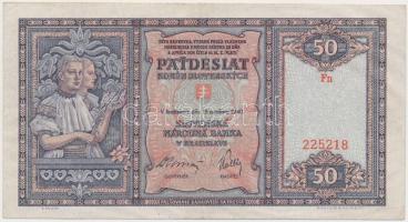 Szlovákia 1940. 50K T:III Slovakia 1940. 50 Korun C:F