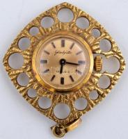 cca 1960 Glashütte apró mechanikus medál-óra, nyakláncra akasztható. Működő állapotban / Mechanic medal watch