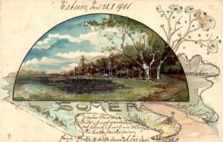 Somer / Summer, art postcard, decorated litho (EK)