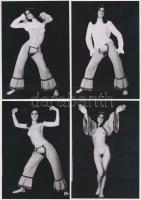 cca 1975 Randi ruci főpróbája, 8 db finoman erotikus fénykép, 9x13 cm / cca 1975 8 erotic photos, 9x13 cm
