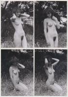 cca 1975 Dús aljnövényzet, 13 db finoman erotikus fénykép, 13x9 cm / cca 1975 13 erotic photos, 13x9 cm